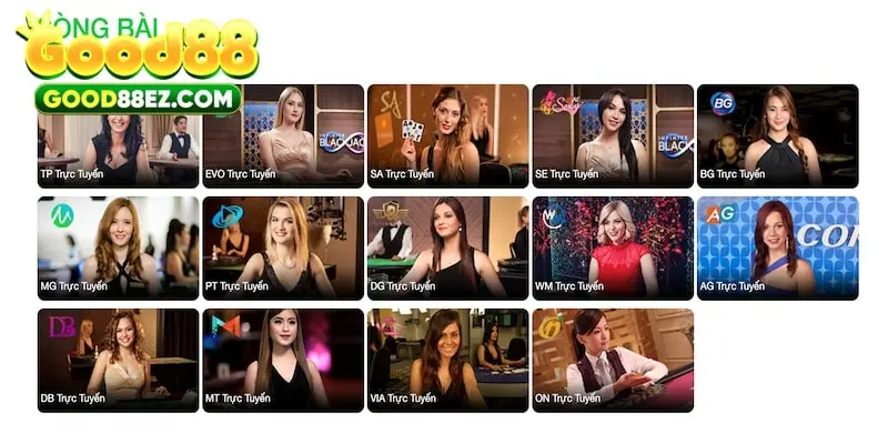 Nhiều sảnh casino hay tại GOOD88